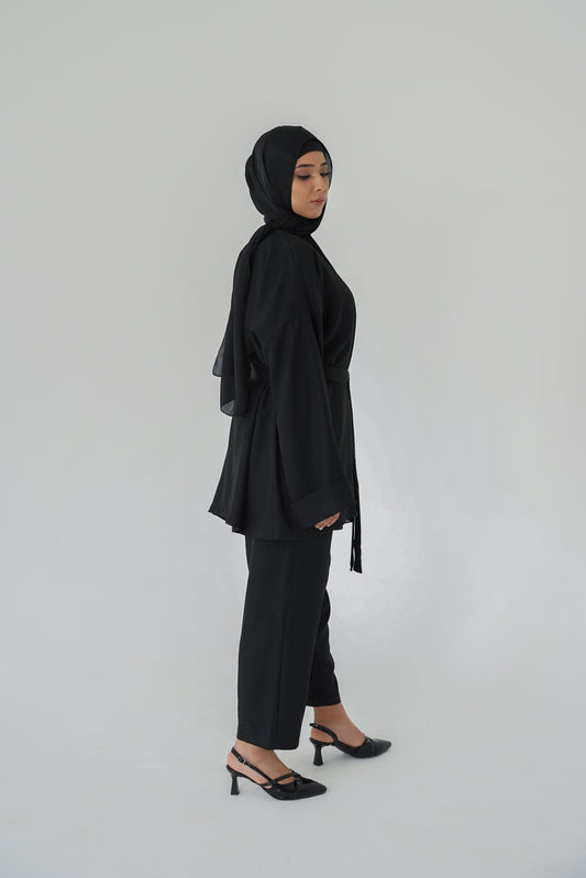 Nisaje Top & Bottom Set – Black