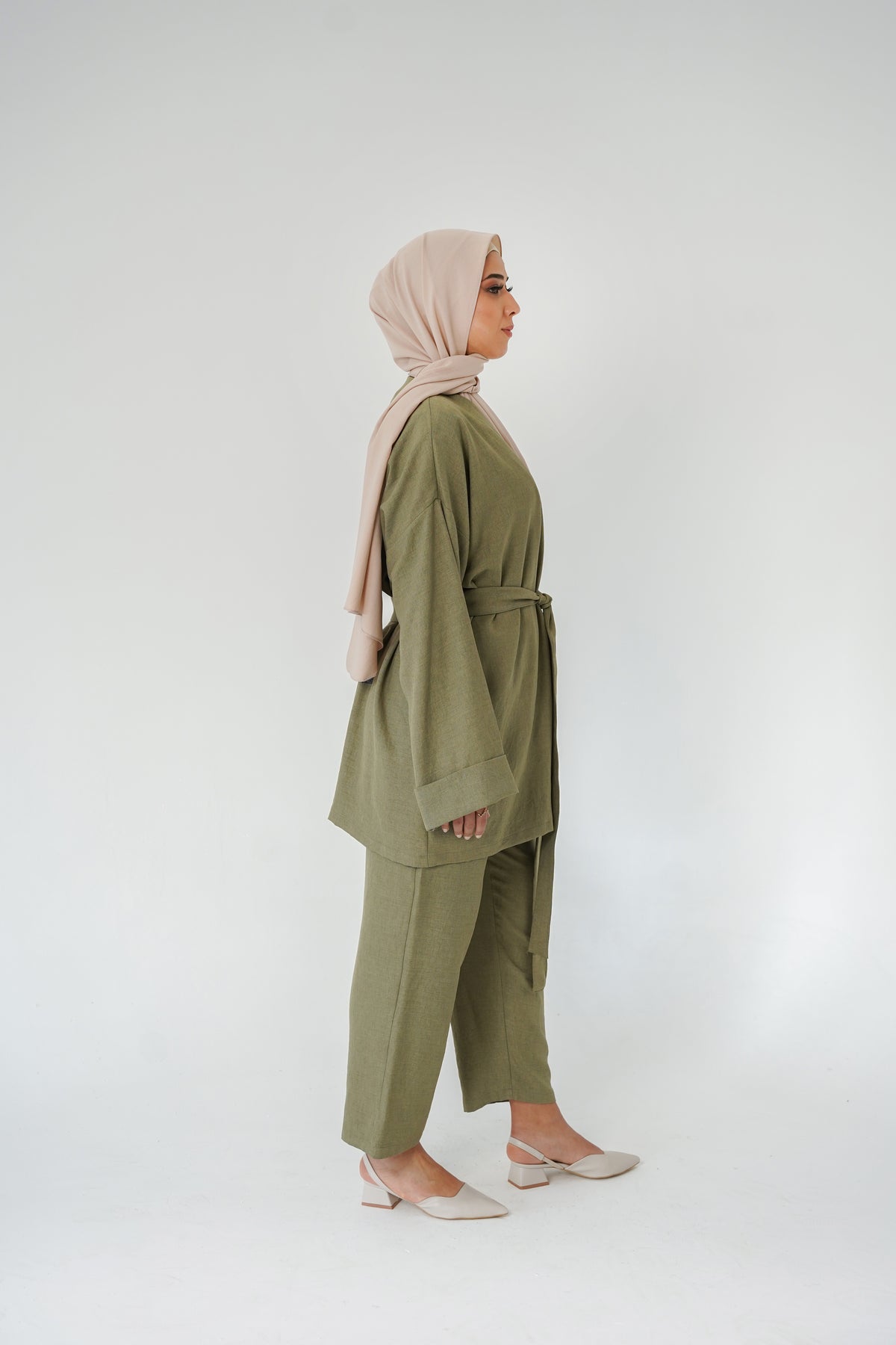 Nisaje Top & Bottom Set – Khaki