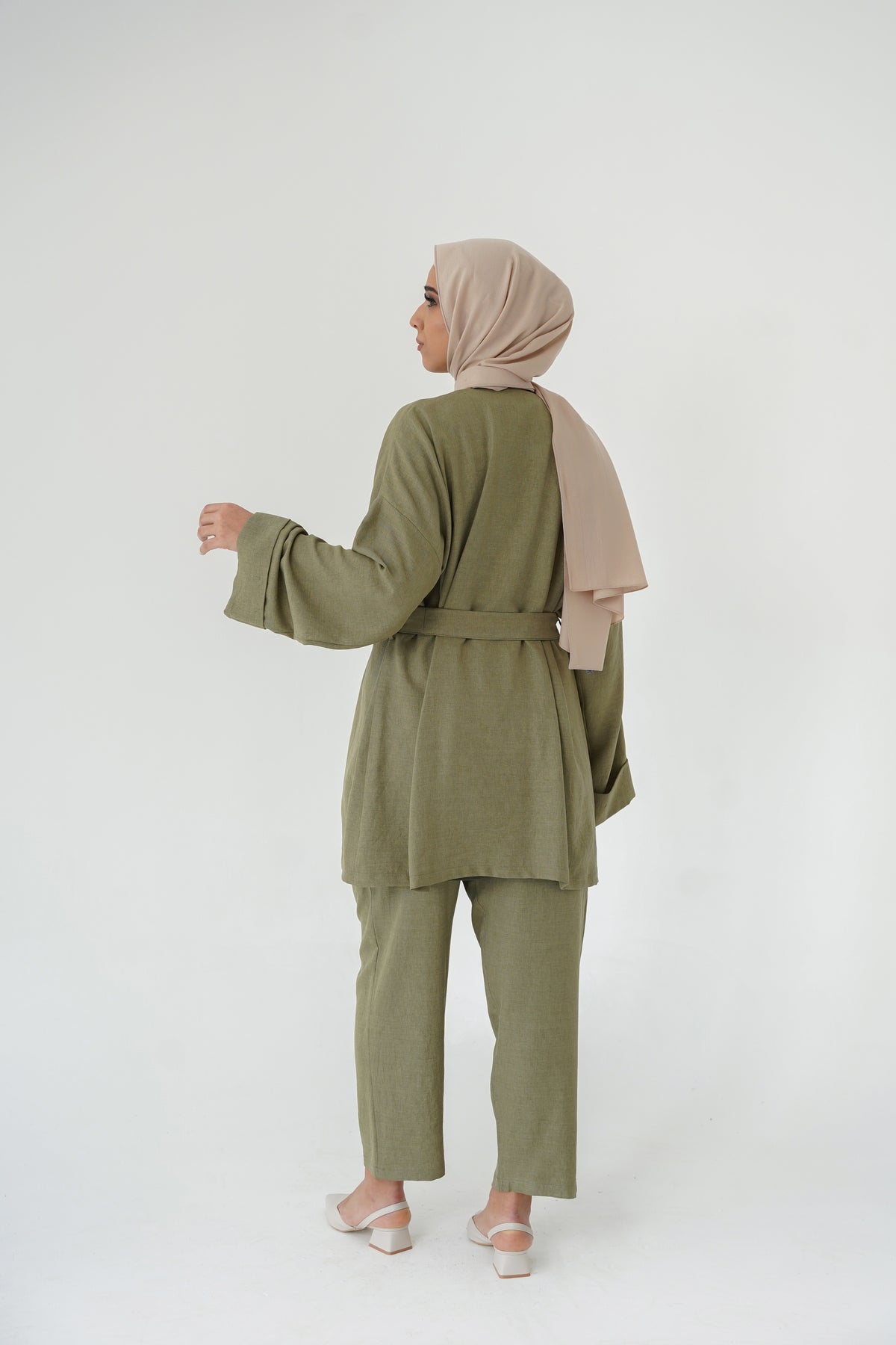 Nisaje Top & Bottom Set – Khaki