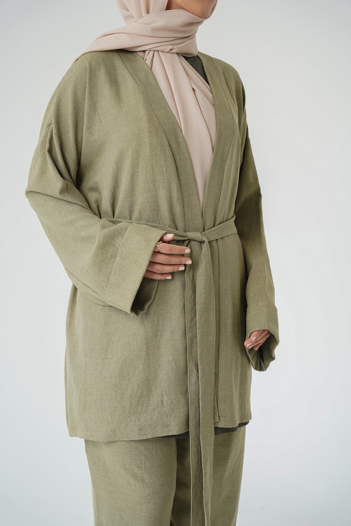 Nisaje Top & Bottom Set – Khaki