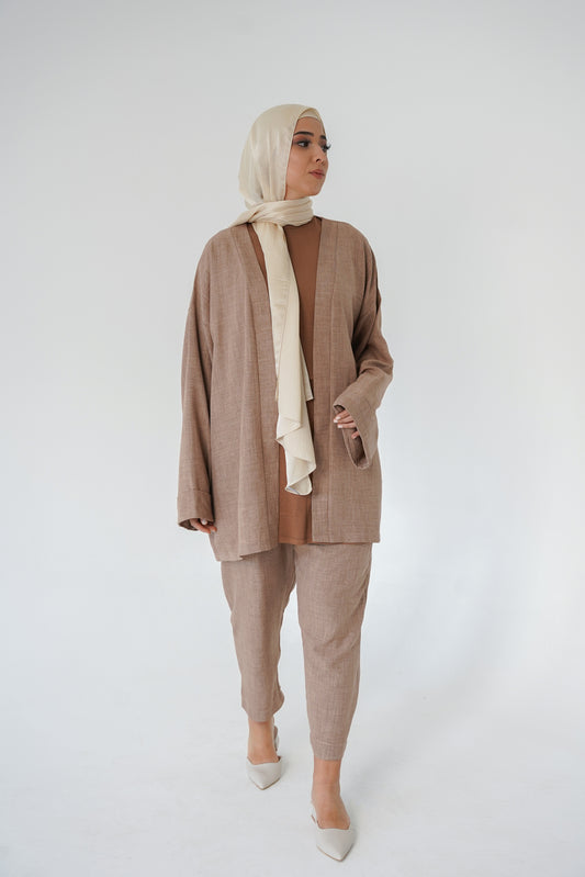 Nisaje Top & Bottom Set – Brown