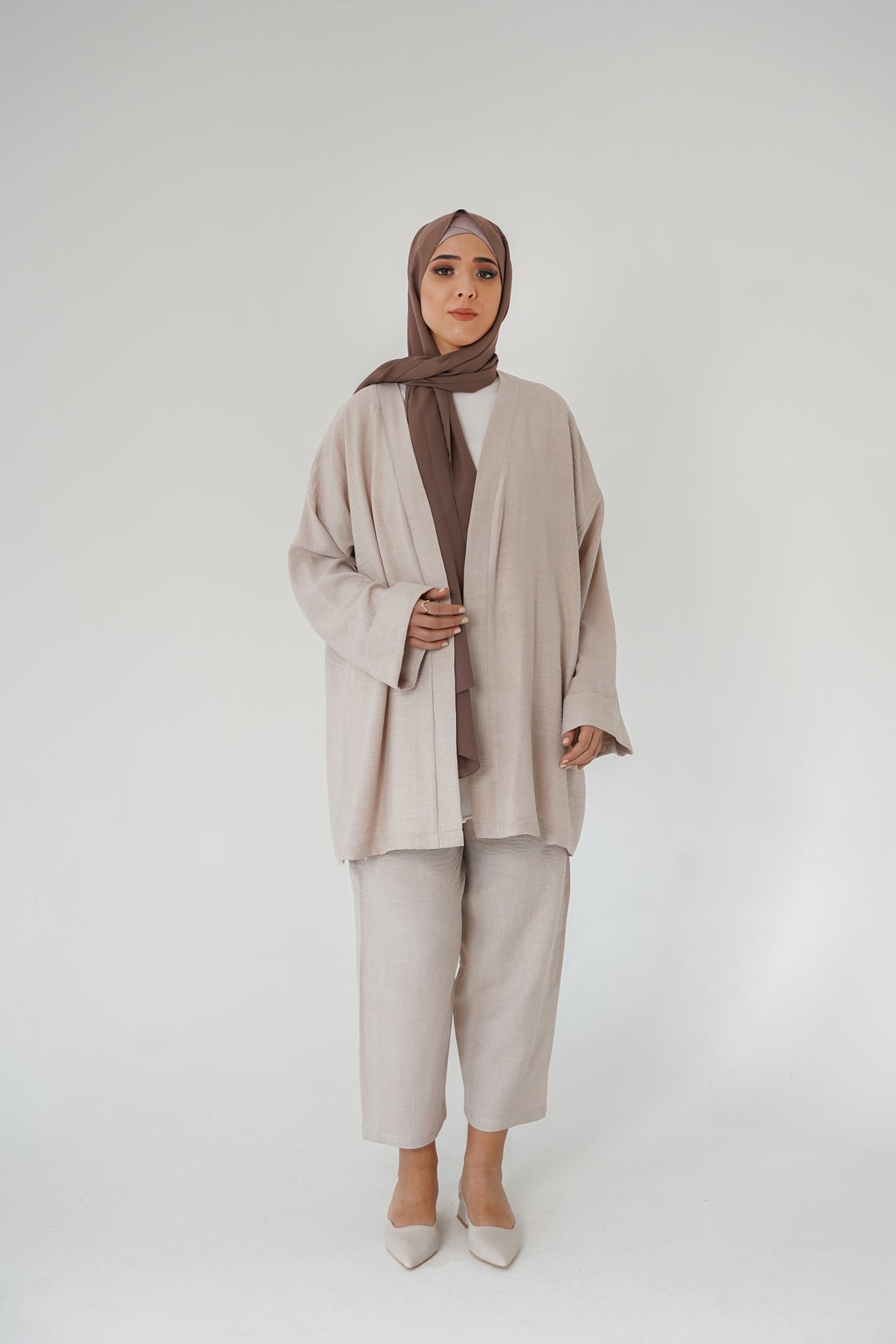 Nisaje Top & Bottom Set – Ecru